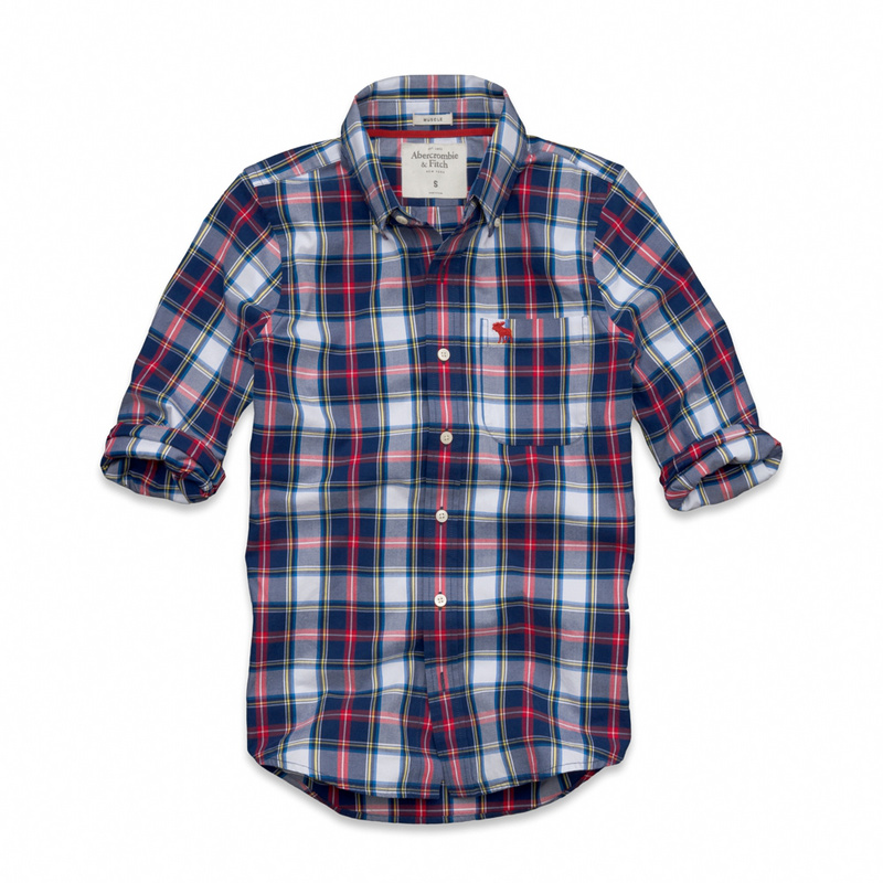 Abercrombie Fitch Hombres Necesidad Algodón Camisa AF6911